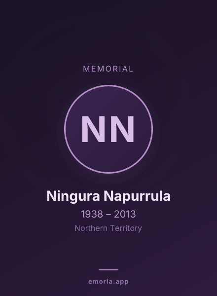 Memorial portrait of Ningura Napurrula