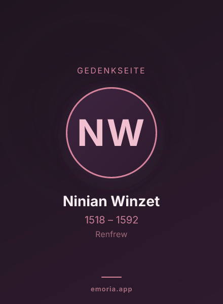 Gedenkportrait von Ninian Winzet