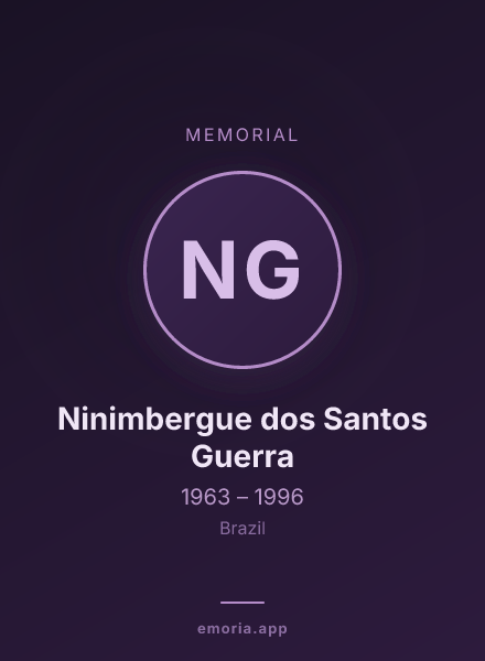 Memorial portrait of Ninimbergue dos Santos Guerra