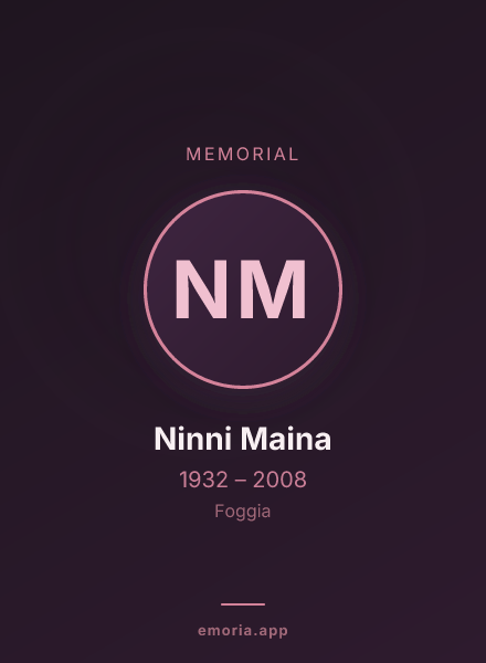Memorial portrait of Ninni Maina