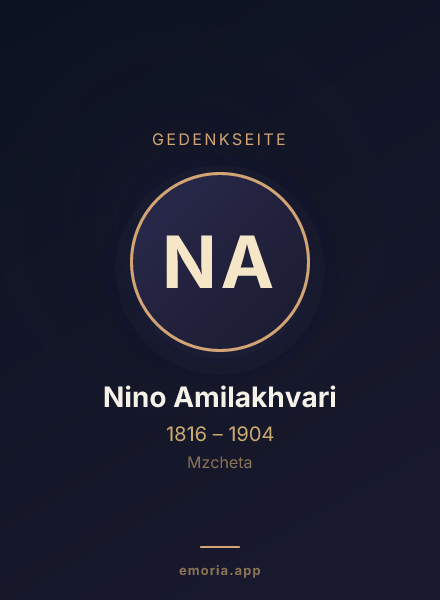 Gedenkportrait von Nino Amilakhvari