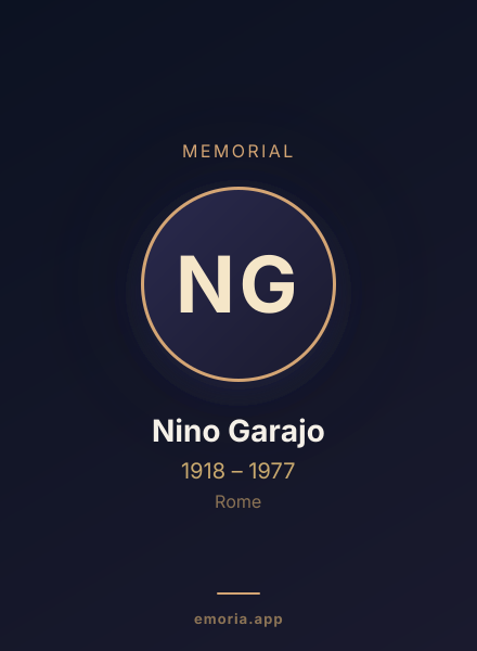 Memorial portrait of Nino Garajo