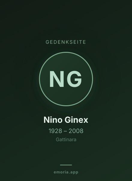 Gedenkportrait von Nino Ginex