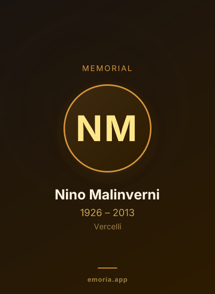 Memorial portrait of Nino Malinverni