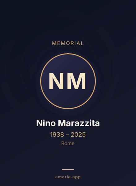 Memorial portrait of Nino Marazzita