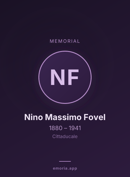 Memorial portrait of Nino Massimo Fovel