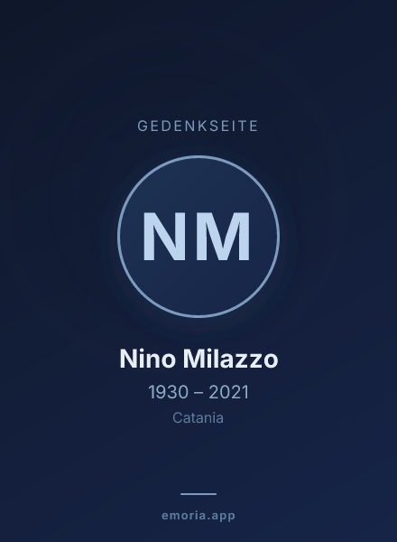 Gedenkportrait von Nino Milazzo