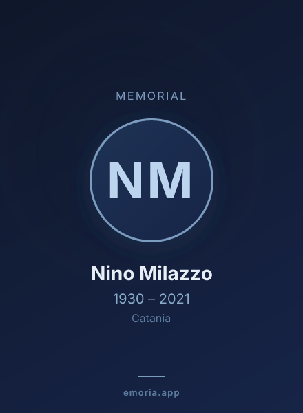 Memorial portrait of Nino Milazzo