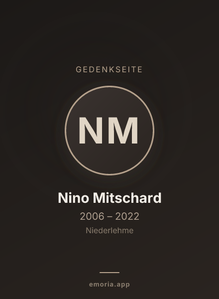 Gedenkportrait von Nino Mitschard