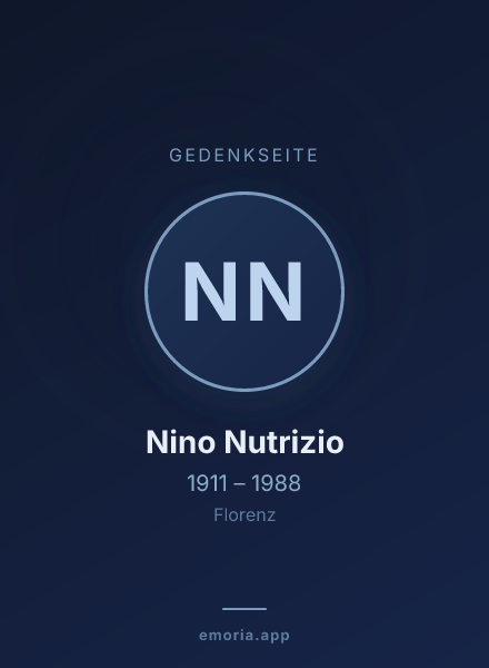 Gedenkportrait von Nino Nutrizio