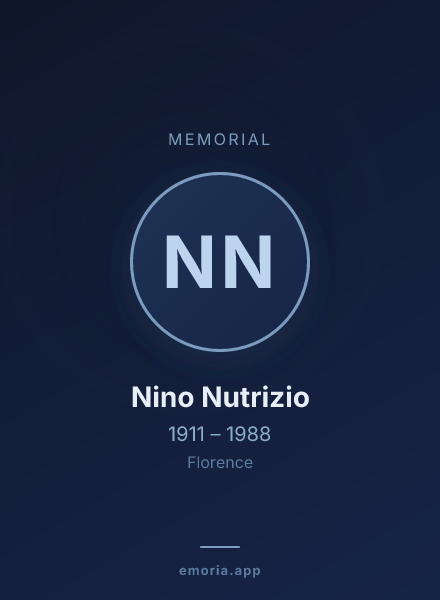 Memorial portrait of Nino Nutrizio