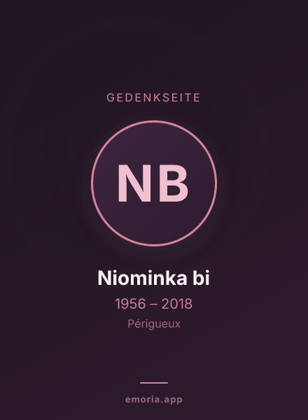 Gedenkportrait von Niominka bi