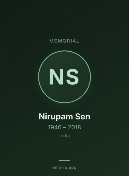 Memorial portrait of Nirupam Sen