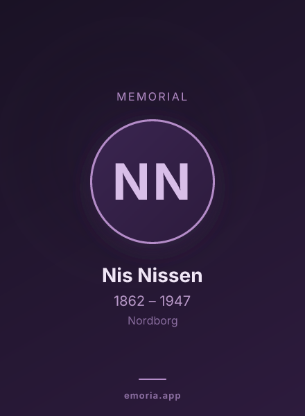 Memorial portrait of Nis Nissen