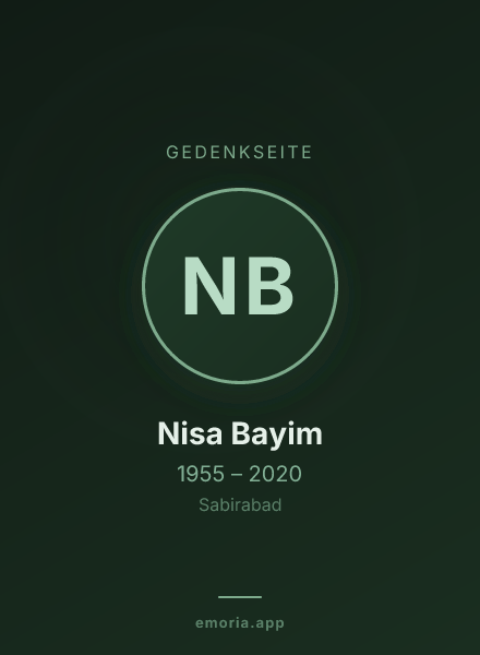 Gedenkportrait von Nisa Bayim