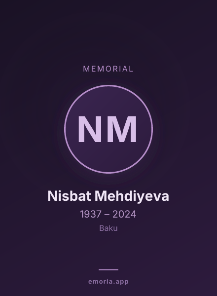 Memorial portrait of Nisbat Mehdiyeva