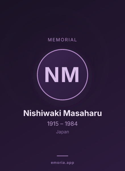 Memorial portrait of Nishiwaki Masaharu