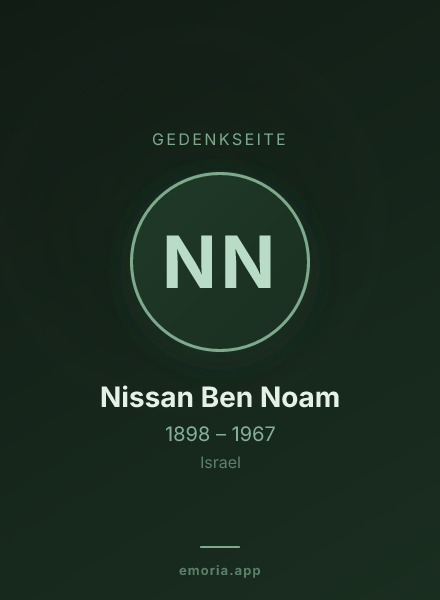 Gedenkportrait von Nissan Ben Noam