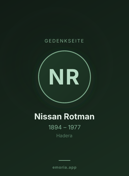 Gedenkportrait von Nissan Rotman