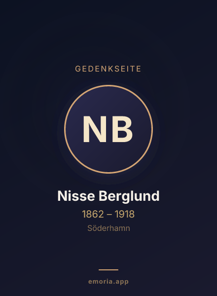 Gedenkportrait von Nisse Berglund