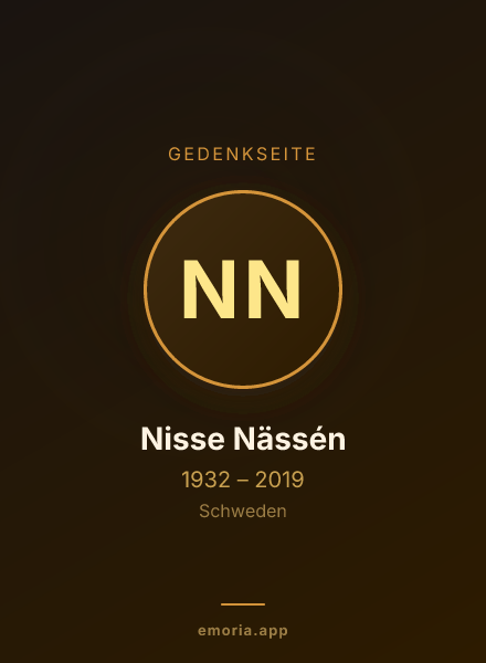 Gedenkportrait von Nisse Nässén