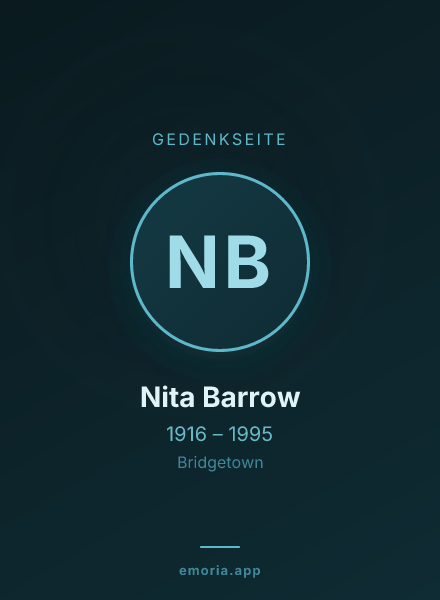 Gedenkportrait von Nita Barrow