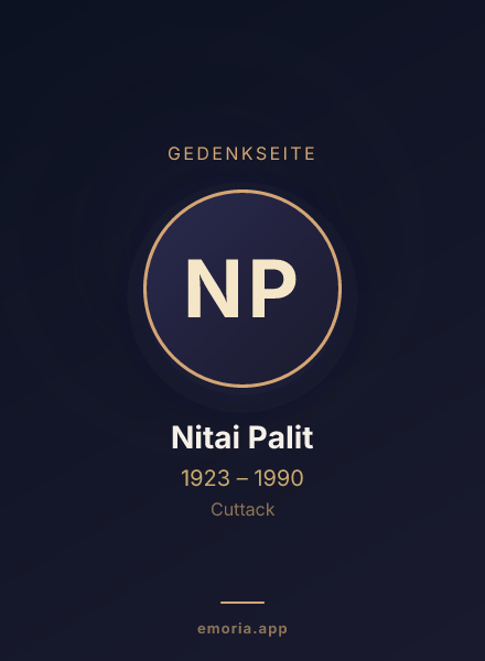Gedenkportrait von Nitai Palit