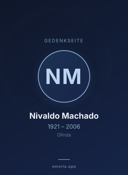 Gedenkportrait von Nivaldo Machado