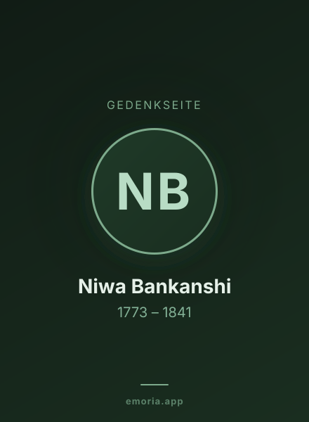Gedenkportrait von Niwa Bankanshi