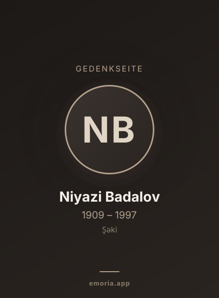 Gedenkportrait von Niyazi Badalov