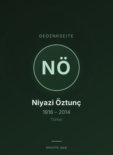 Gedenkportrait von Niyazi Öztunç