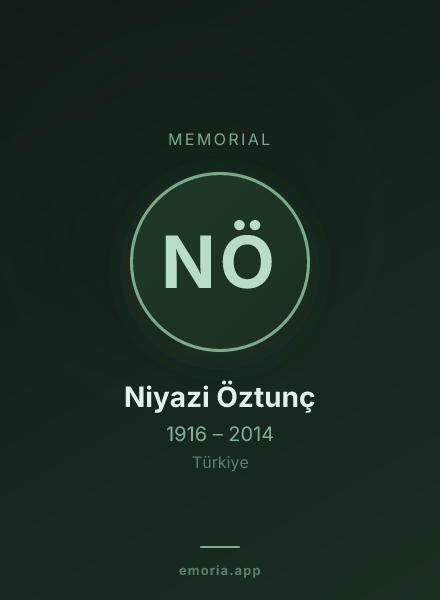 Memorial portrait of Niyazi Öztunç
