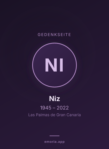 Gedenkportrait von Niz