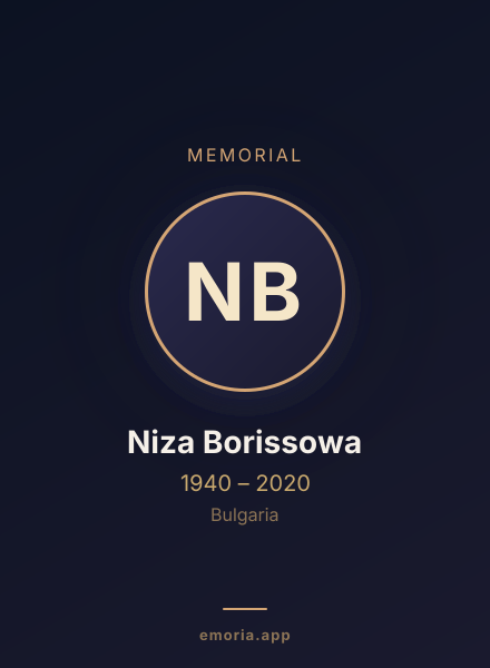 Memorial portrait of Niza Borissowa