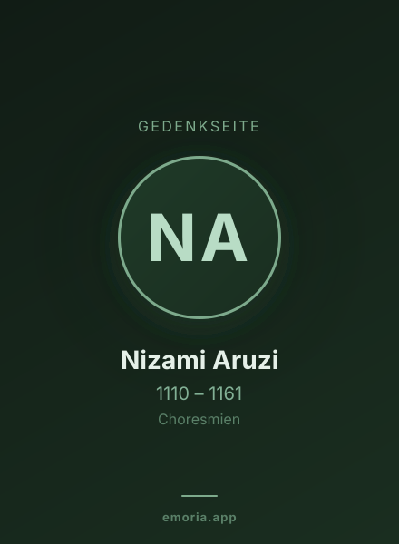 Gedenkportrait von Nizami Aruzi