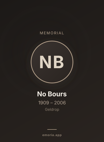 Memorial portrait of No Bours
