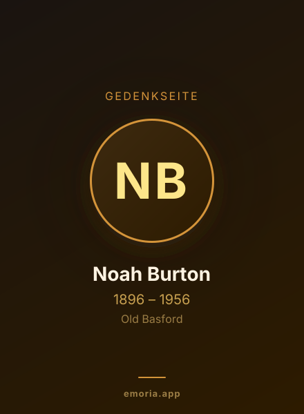 Gedenkportrait von Noah Burton