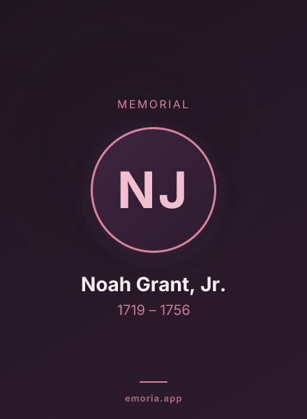 Memorial portrait of Noah Grant, Jr.