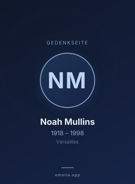 Gedenkportrait von Noah Mullins