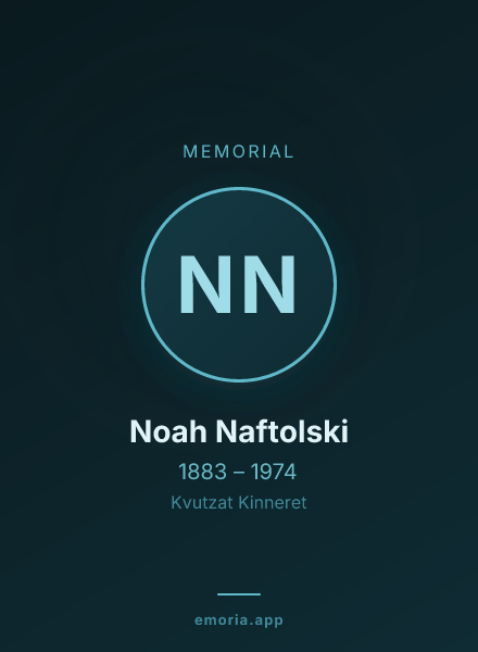 Memorial portrait of Noah Naftolski