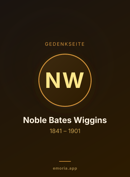 Gedenkportrait von Noble Bates Wiggins