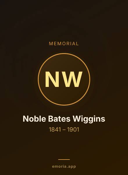 Memorial portrait of Noble Bates Wiggins