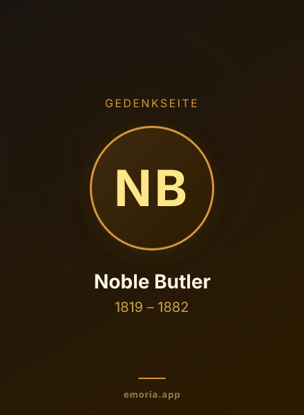 Gedenkportrait von Noble Butler