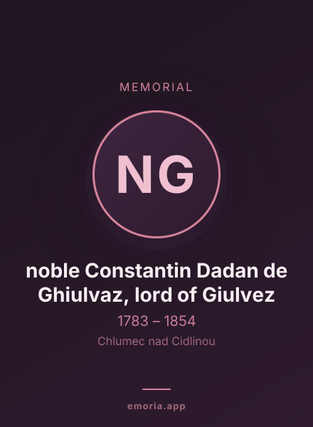Memorial portrait of noble Constantin Dadan de Ghiulvaz, lord of Giulvez