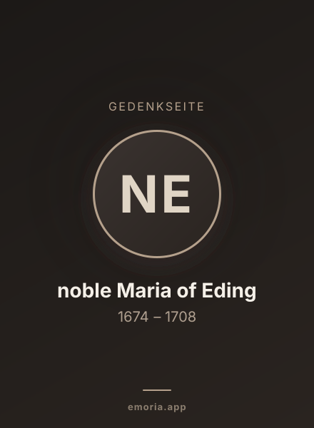 Gedenkportrait von noble Maria of Eding