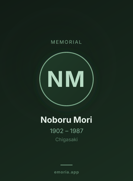 Memorial portrait of Noboru Mori