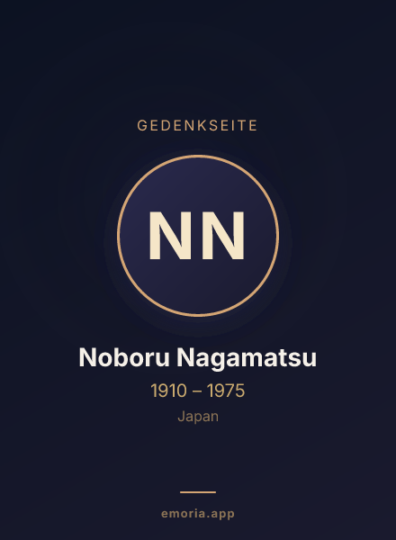 Gedenkportrait von Noboru Nagamatsu