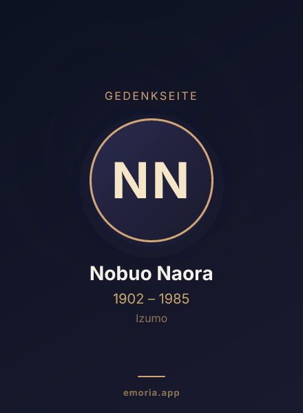 Gedenkportrait von Nobuo Naora