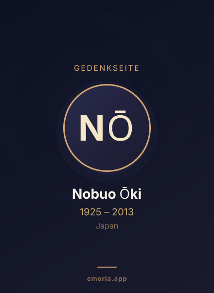 Gedenkportrait von Nobuo Ōki