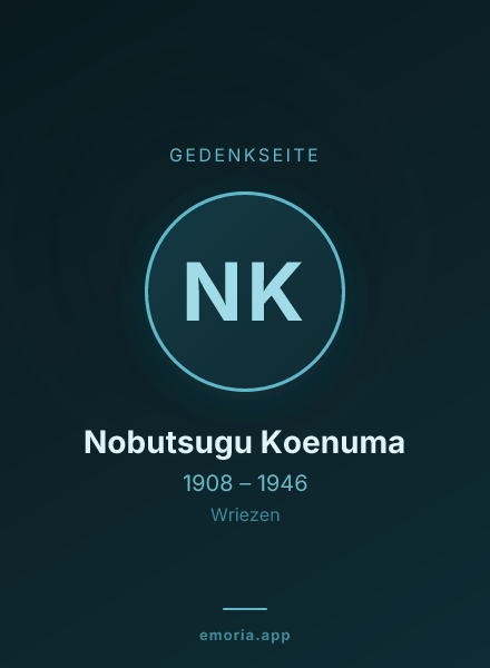 Gedenkportrait von Nobutsugu Koenuma